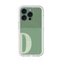 スリムプロテクションプレミアムケース with MagSafe［ オリジナル - initial two tone - D green ］