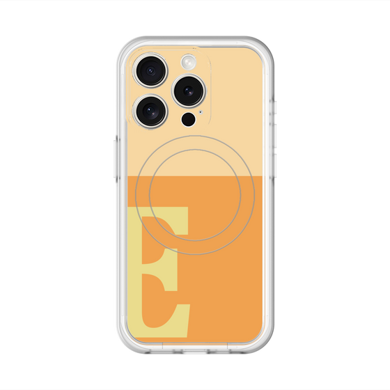 スリムプロテクションプレミアムケース with MagSafe［ オリジナル - initial two tone - E orange ］
