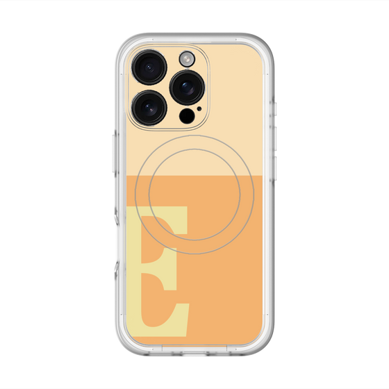 スリムプロテクションプレミアムケース with MagSafe［ オリジナル - initial two tone - E orange ］