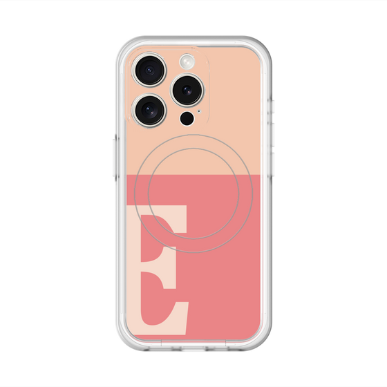 スリムプロテクションプレミアムケース with MagSafe［ オリジナル - initial two tone - E pink ］