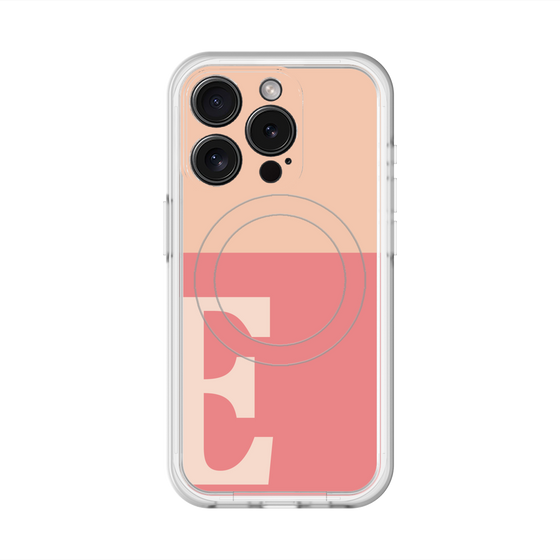 スリムプロテクションプレミアムケース with MagSafe［ オリジナル - initial two tone - E pink ］