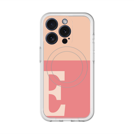 スリムプロテクションプレミアムケース with MagSafe［ オリジナル - initial two tone - E pink ］