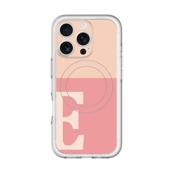 スリムプロテクションプレミアムケース with MagSafe［ オリジナル - initial two tone - E pink ］