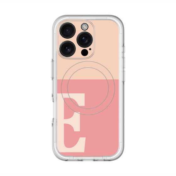 スリムプロテクションプレミアムケース with MagSafe［ オリジナル - initial two tone - E pink ］