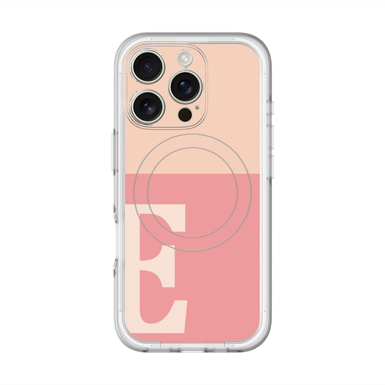 スリムプロテクションプレミアムケース with MagSafe［ オリジナル - initial two tone - E pink ］