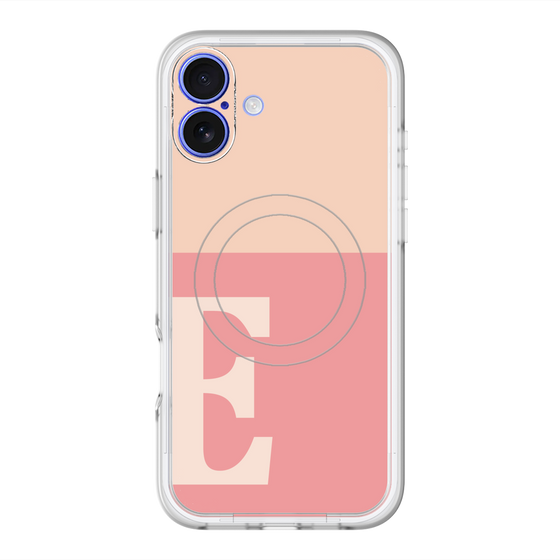 スリムプロテクションプレミアムケース with MagSafe［ オリジナル - initial two tone - E pink ］
