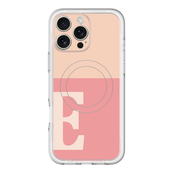 スリムプロテクションプレミアムケース with MagSafe［ オリジナル - initial two tone - E pink ］