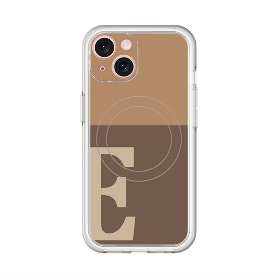 スリムプロテクションプレミアムケース with MagSafe［ オリジナル - initial two tone - E brown ］