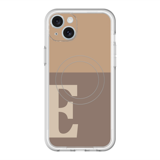 スリムプロテクションプレミアムケース with MagSafe［ オリジナル - initial two tone - E brown ］