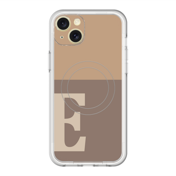 スリムプロテクションプレミアムケース with MagSafe［ オリジナル - initial two tone - E brown ］