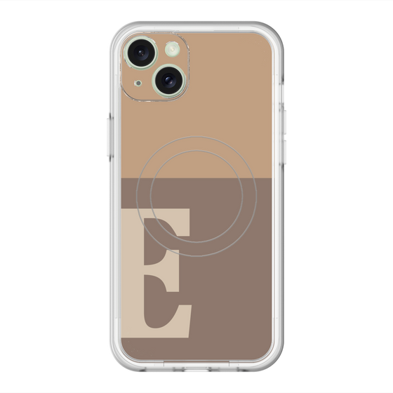 スリムプロテクションプレミアムケース with MagSafe［ オリジナル - initial two tone - E brown ］