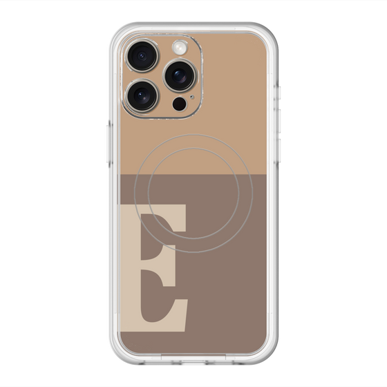 スリムプロテクションプレミアムケース with MagSafe［ オリジナル - initial two tone - E brown ］