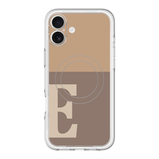 スリムプロテクションプレミアムケース with MagSafe［ オリジナル - initial two tone - E brown ］