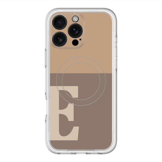 スリムプロテクションプレミアムケース with MagSafe［ オリジナル - initial two tone - E brown ］