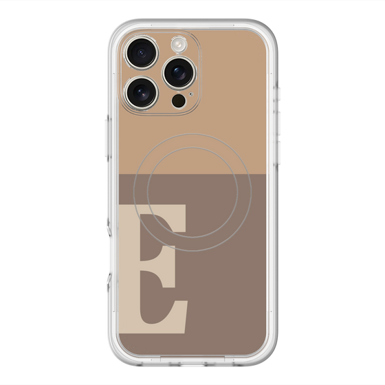 スリムプロテクションプレミアムケース with MagSafe［ オリジナル - initial two tone - E brown ］