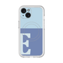 スリムプロテクションプレミアムケース with MagSafe［ オリジナル - initial two tone - E blue ］