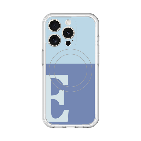 スリムプロテクションプレミアムケース with MagSafe［ オリジナル - initial two tone - E blue ］