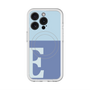 スリムプロテクションプレミアムケース with MagSafe［ オリジナル - initial two tone - E blue ］
