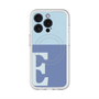 スリムプロテクションプレミアムケース with MagSafe［ オリジナル - initial two tone - E blue ］