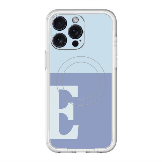 スリムプロテクションプレミアムケース with MagSafe［ オリジナル - initial two tone - E blue ］