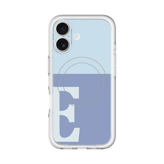 スリムプロテクションプレミアムケース with MagSafe［ オリジナル - initial two tone - E blue ］