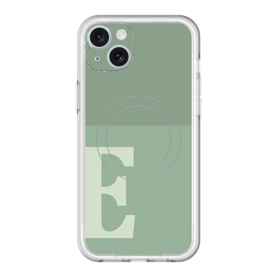スリムプロテクションプレミアムケース with MagSafe［ オリジナル - initial two tone - E green ］