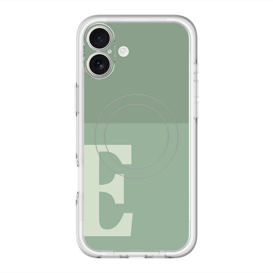スリムプロテクションプレミアムケース with MagSafe［ オリジナル - initial two tone - E green ］