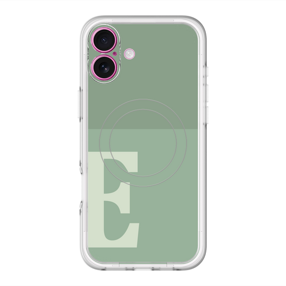 スリムプロテクションプレミアムケース with MagSafe［ オリジナル - initial two tone - E green ］