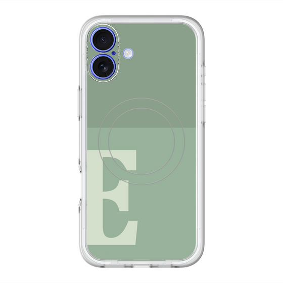 スリムプロテクションプレミアムケース with MagSafe［ オリジナル - initial two tone - E green ］