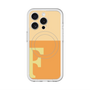 スリムプロテクションプレミアムケース with MagSafe［ オリジナル - initial two tone - F orange ］