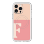 スリムプロテクションプレミアムケース with MagSafe［ オリジナル - initial two tone - F pink ］