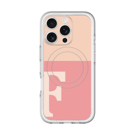 スリムプロテクションプレミアムケース with MagSafe［ オリジナル - initial two tone - F pink ］