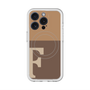 スリムプロテクションプレミアムケース with MagSafe［ オリジナル - initial two tone - F brown ］