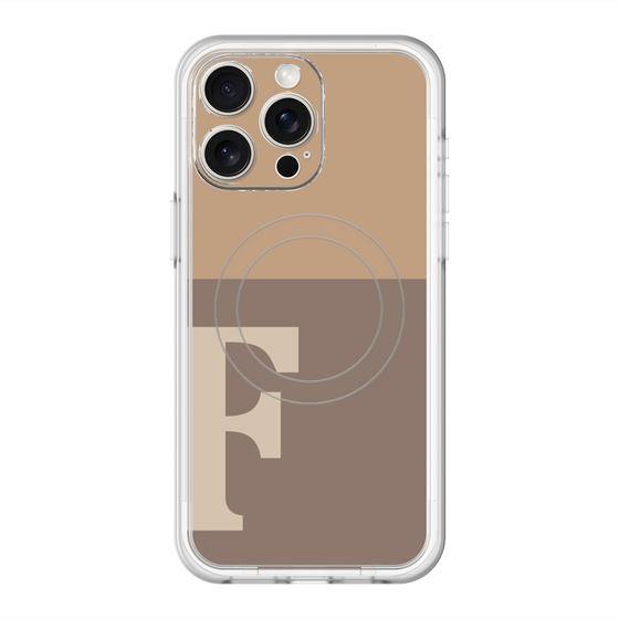 スリムプロテクションプレミアムケース with MagSafe［ オリジナル - initial two tone - F brown ］