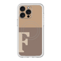 スリムプロテクションプレミアムケース with MagSafe［ オリジナル - initial two tone - F brown ］