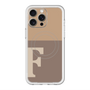 スリムプロテクションプレミアムケース with MagSafe［ オリジナル - initial two tone - F brown ］