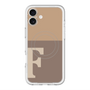 スリムプロテクションプレミアムケース with MagSafe［ オリジナル - initial two tone - F brown ］
