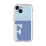 スリムプロテクションプレミアムケース with MagSafe［ オリジナル - initial two tone - F blue ］