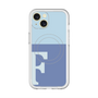スリムプロテクションプレミアムケース with MagSafe［ オリジナル - initial two tone - F blue ］