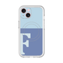 スリムプロテクションプレミアムケース with MagSafe［ オリジナル - initial two tone - F blue ］
