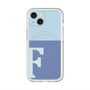 スリムプロテクションプレミアムケース with MagSafe［ オリジナル - initial two tone - F blue ］