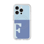 スリムプロテクションプレミアムケース with MagSafe［ オリジナル - initial two tone - F blue ］