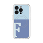 スリムプロテクションプレミアムケース with MagSafe［ オリジナル - initial two tone - F blue ］