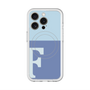 スリムプロテクションプレミアムケース with MagSafe［ オリジナル - initial two tone - F blue ］