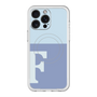 スリムプロテクションプレミアムケース with MagSafe［ オリジナル - initial two tone - F blue ］