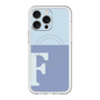 スリムプロテクションプレミアムケース with MagSafe［ オリジナル - initial two tone - F blue ］