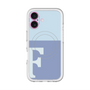 スリムプロテクションプレミアムケース with MagSafe［ オリジナル - initial two tone - F blue ］