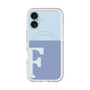 スリムプロテクションプレミアムケース with MagSafe［ オリジナル - initial two tone - F blue ］