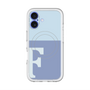 スリムプロテクションプレミアムケース with MagSafe［ オリジナル - initial two tone - F blue ］