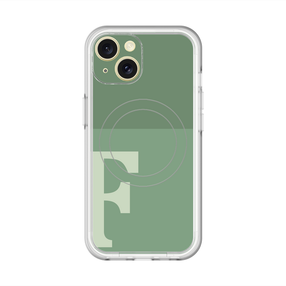 スリムプロテクションプレミアムケース with MagSafe［ オリジナル - initial two tone - F green ］